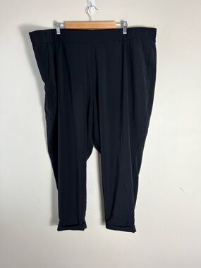 Torrid Black Size 4X Pull On Pants High Rise Ankle Cuffed Hem Lightweight Career